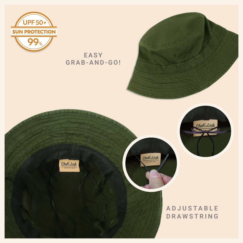 Classic Cotton Bucket Hat for Summer – Lightweight Cotton Sun Hat