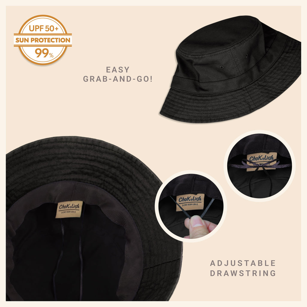 Classic Cotton Bucket Hat for Summer – Lightweight Cotton Sun Hat