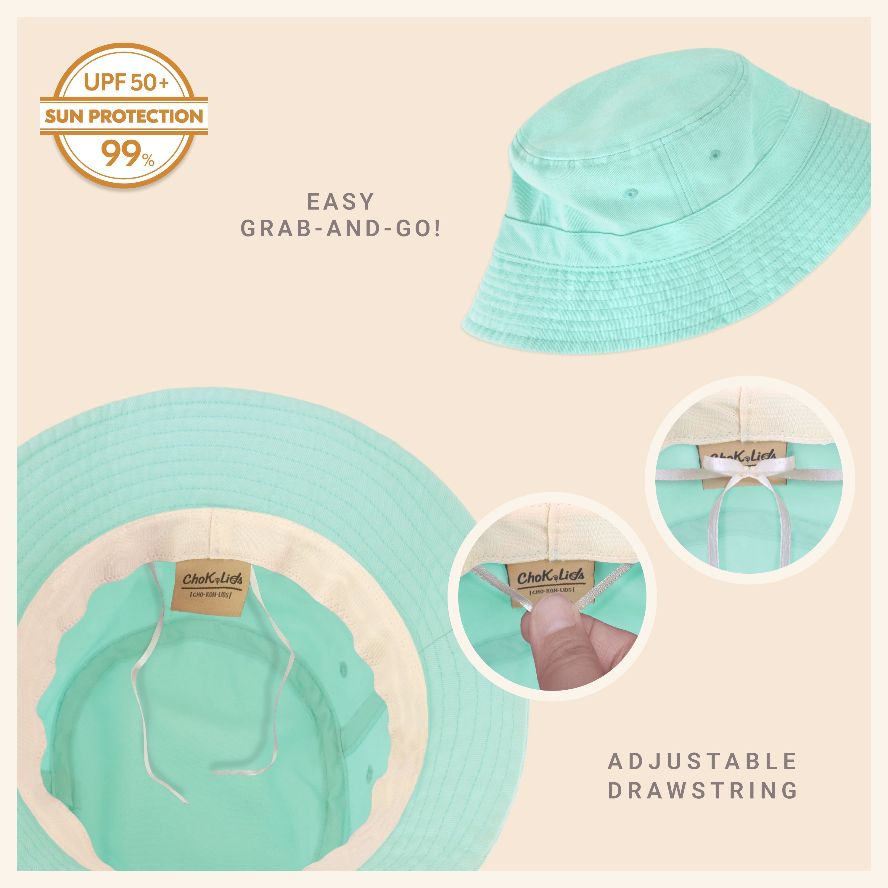 Classic Cotton Bucket Hat for Summer – Lightweight Cotton Sun Hat