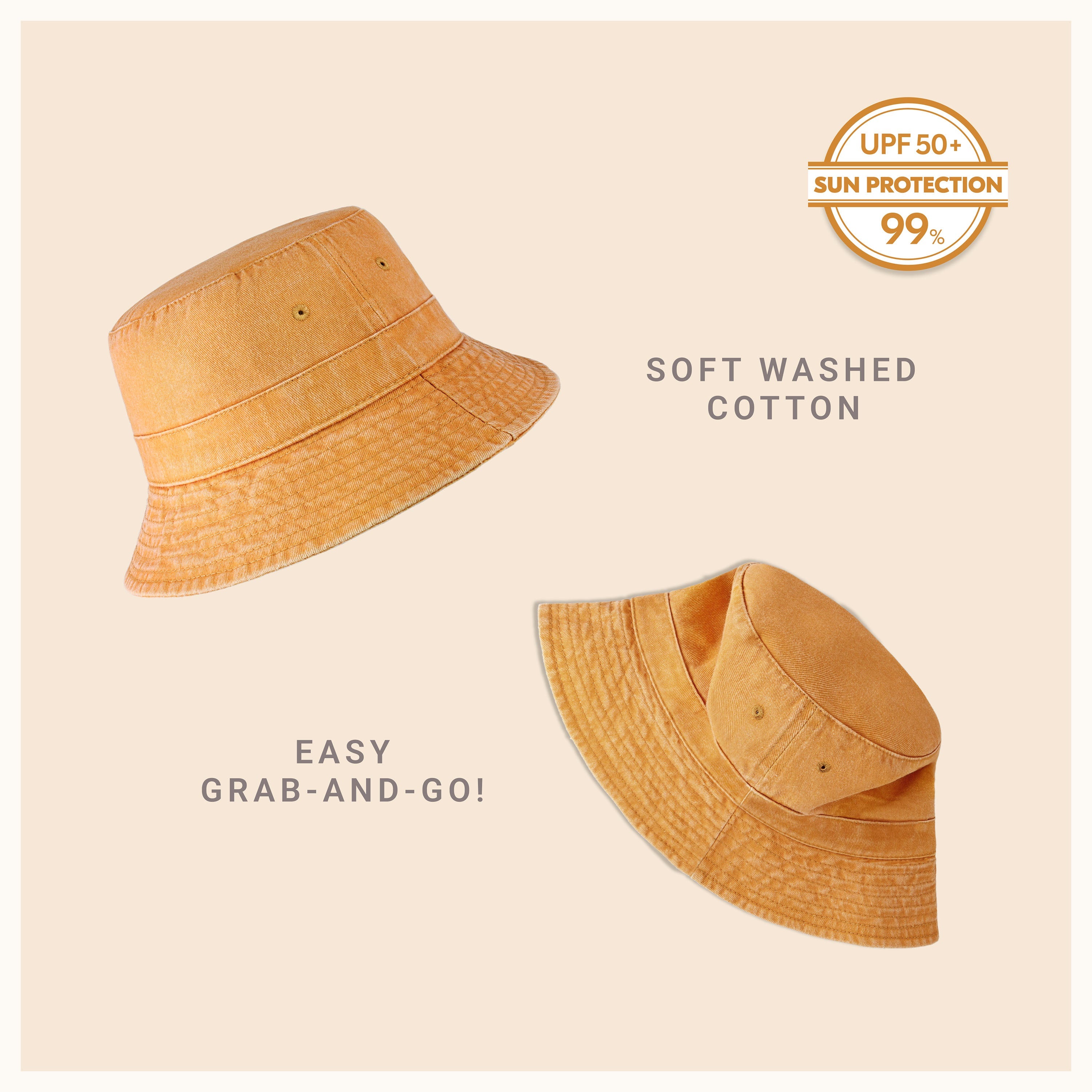 Classic Cotton Bucket Hat for Summer – Lightweight Cotton Sun Hat