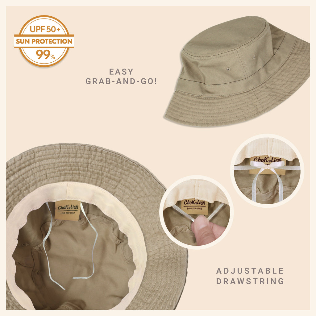 Classic Cotton Bucket Hat for Summer – Lightweight Cotton Sun Hat
