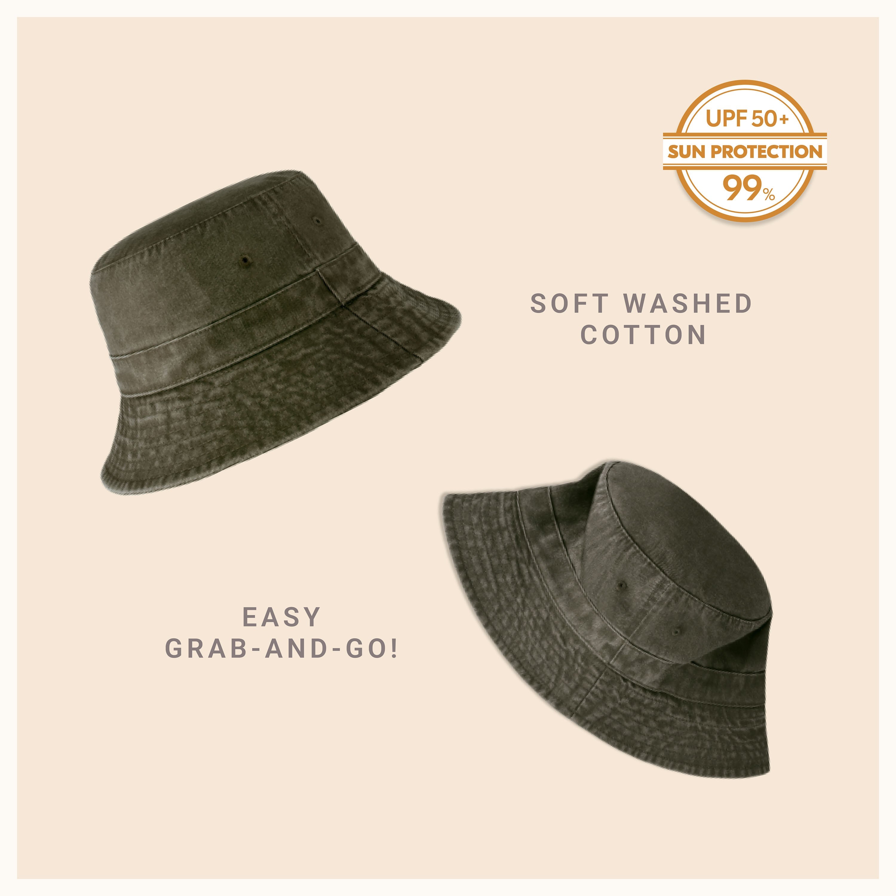 Classic Cotton Bucket Hat for Summer – Lightweight Cotton Sun Hat