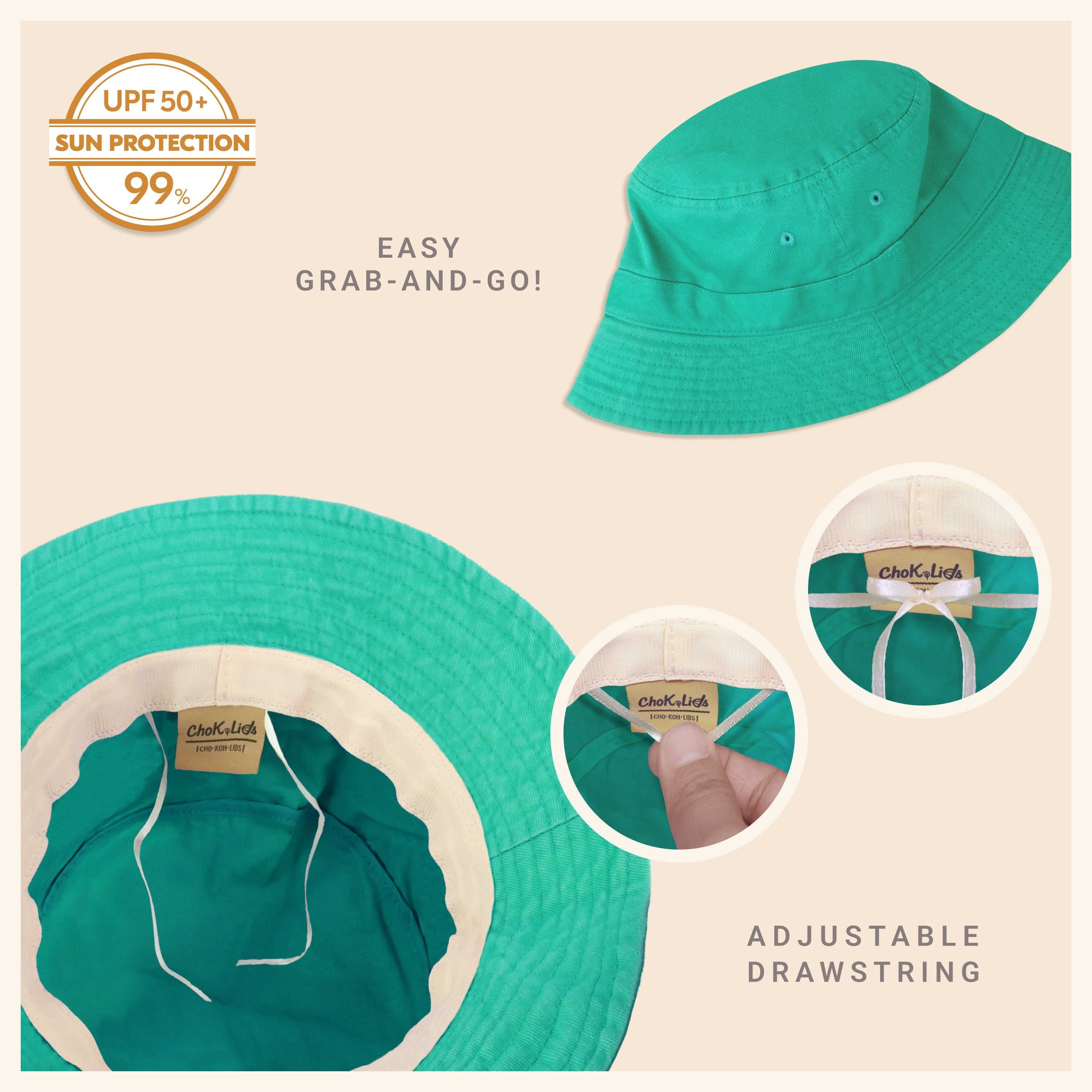 Classic Cotton Bucket Hat for Summer – Lightweight Cotton Sun Hat