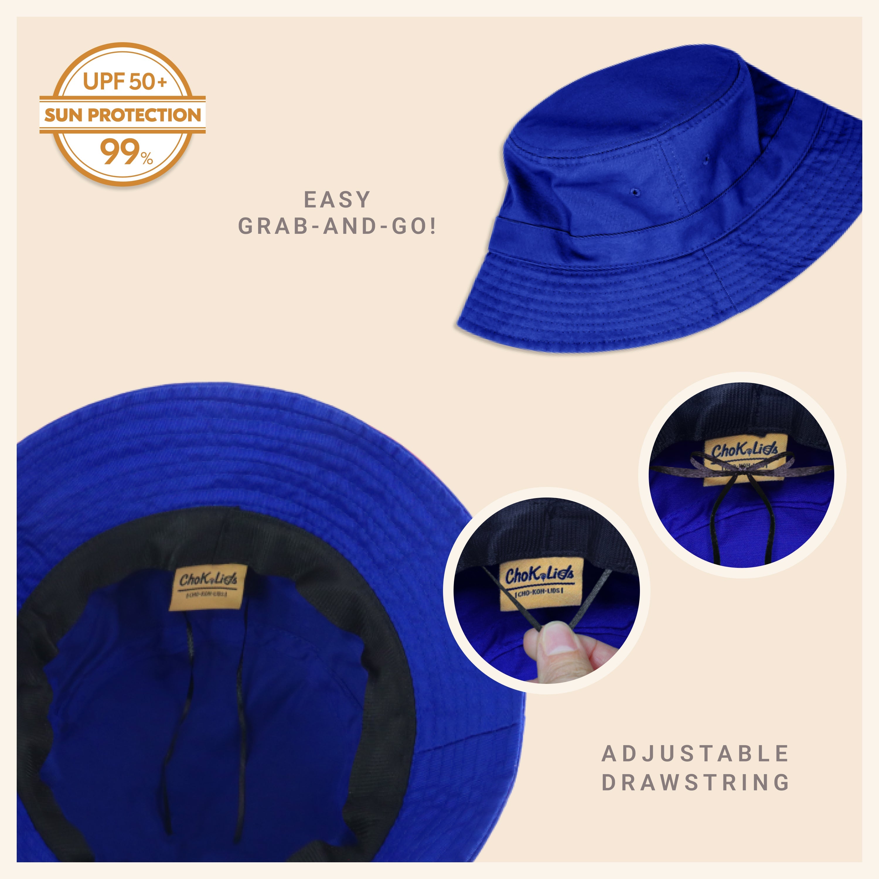 Classic Cotton Bucket Hat for Summer – Lightweight Cotton Sun Hat