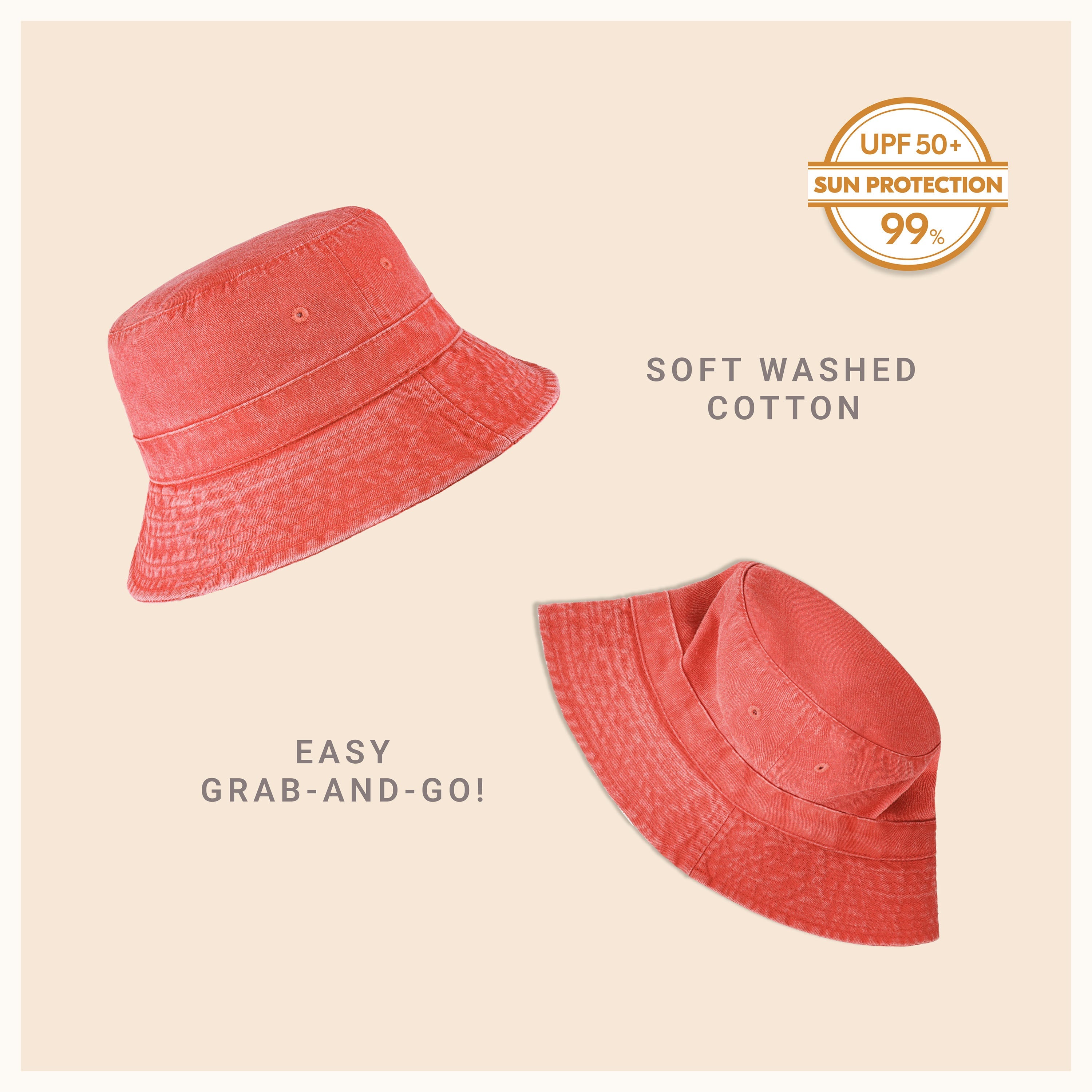 Classic Cotton Bucket Hat for Summer – Lightweight Cotton Sun Hat