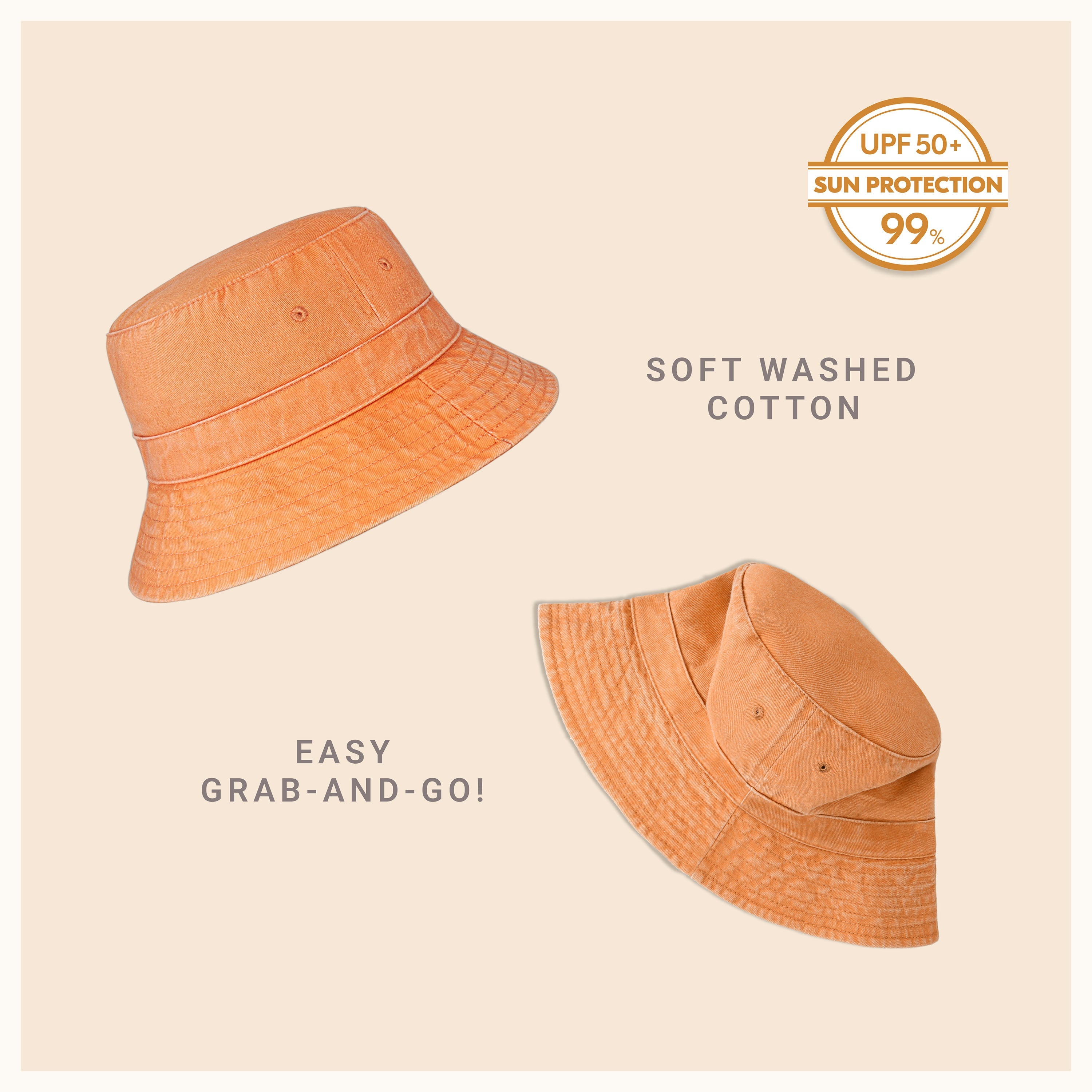 Classic Cotton Bucket Hat for Summer – Lightweight Cotton Sun Hat