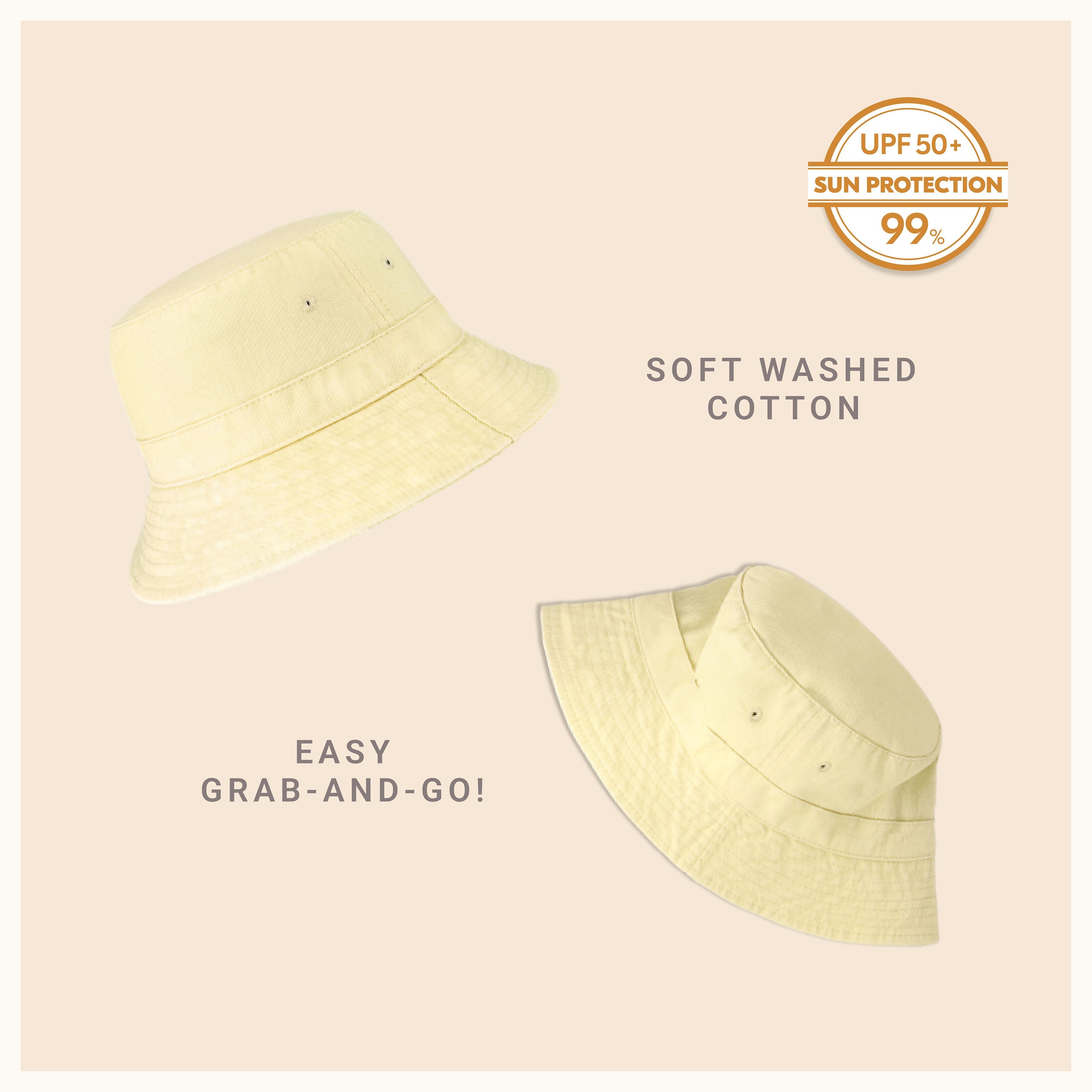 Classic Cotton Bucket Hat for Summer – Lightweight Cotton Sun Hat