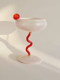 Jelly Bean Wine Glass - Whimsical Eclectic Dopamine Cocktail Coupe